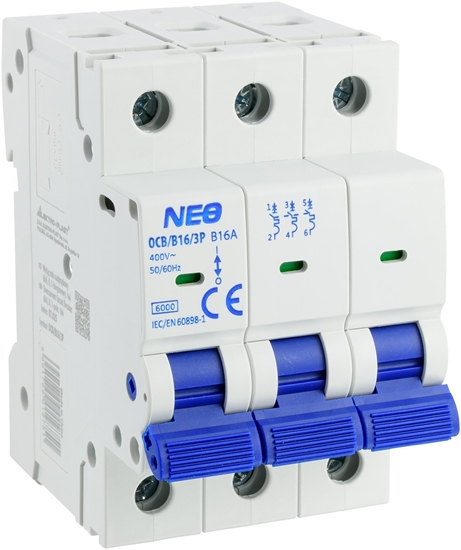Picture of Wycznik nadprdowy 3P B 16A 6kA NEO OCB/B16/3P 87.625