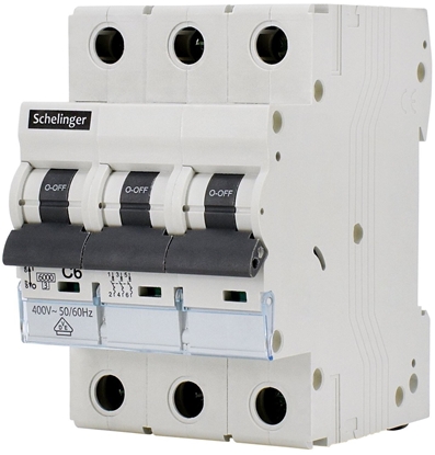 Изображение Wycznik nadprdowy 3P C 16A 6kA AC SCHELINGER A02-G8-3P-C16