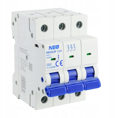 Изображение Wycznik nadprdowy 3P C 32A 6kA NEO OCB/C32/3P 87.685