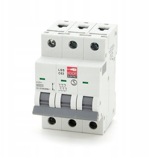 Picture of Wycznik nadprdowy 3P C 63A 6kA AC LSS C63 3P