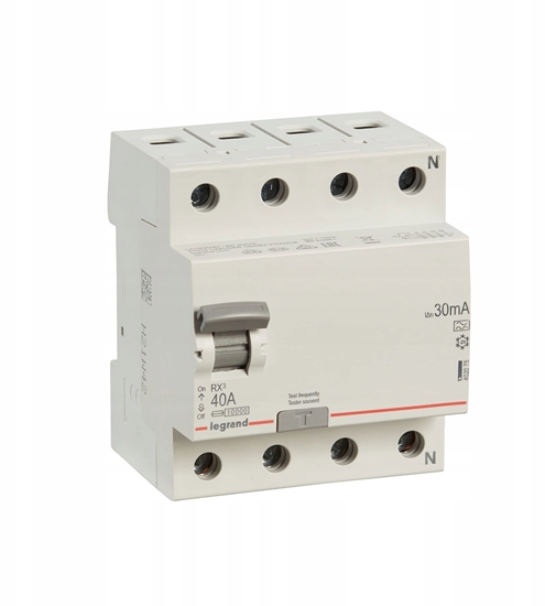 Picture of Wycznik rónicowoprdowy 4P 40A 0,03A typ A RX3 402075