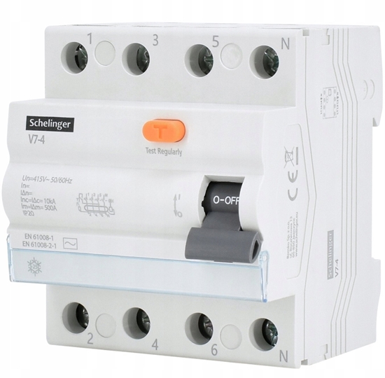 Изображение Wycznik rónicowoprdowy AC 4P 25A 30mA Schelinger A03-V7-4-25-030