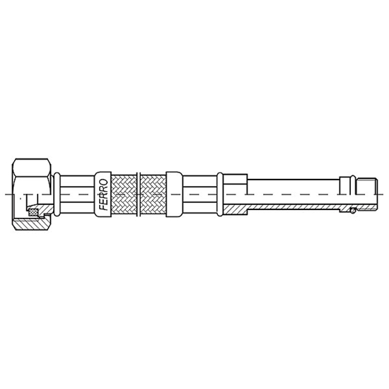 Picture of Wyk przyczeniowy Ferro W w oplocie stalowym 3/8" 60cm + uszczelka (WBS93)