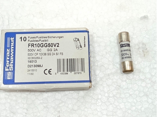 Изображение Wkadka bezpiecznikowa cylindryczna 10x38mm 500VAC gG 2A D213098