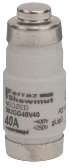 Изображение Wkadka bezpiecznikowa D02 gG 400VAC /250VDC 40A Q1028666