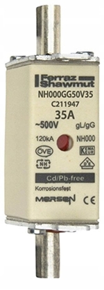Изображение Wkadka bezpiecznikowa NH 000 (NH00C) 35A 500VAC gG C211947