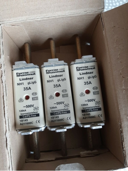 Изображение Wkadka bezpiecznikowa NH 1C 35A 500VAC gG A211600