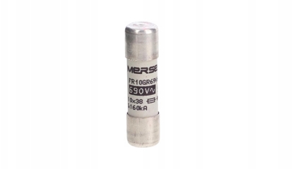Picture of Wkadka bezpiecznikowa ultraszybka penozakresowa cylindryczna gR 690VAC 10x38 6A Y1014574