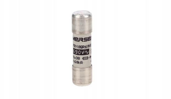 Picture of Wkadka bezpiecznikowa ultraszybka penozakresowa cylindryczna gR 690VAC 10x38 8A Z1014575