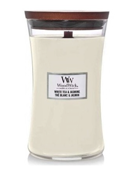 Picture of Woodwick White Tea & Jasmine Scented Candle 610 g