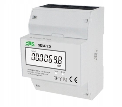 Attēls no Wskanik LCD 3-fazowy 100A 4-moduowy