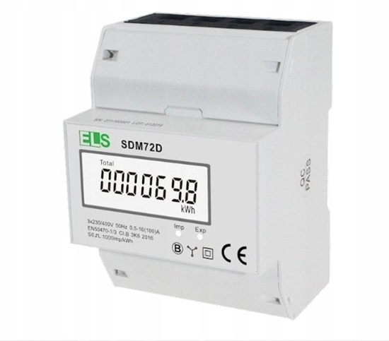 Picture of Wskanik LCD 3-fazowy 100A 4-moduowy