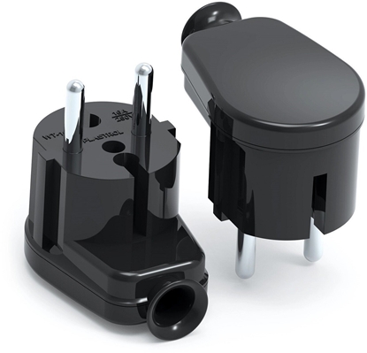 Изображение Wtyczka ktowa 2P+Z unischuko IP20 250V~ 16 A czarna 24031