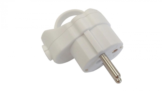 Изображение Wtyczka ktowa z uchwytem, unischuko 2P+Z IP20 250V 16 A biaa 24013