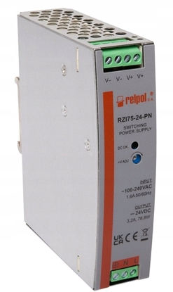 Picture of Zasilacz impulsowy przemysowy 90-264 V AC 24V DC 3,2A moc 76,8W 2616912 RZI75-24-PN