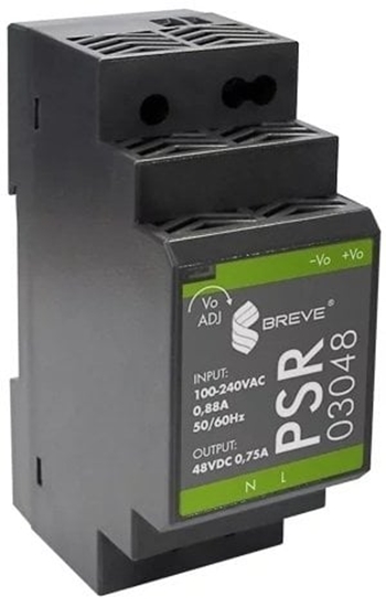 Picture of Zasilacz impulsowy PSR 03048 230/ 48VDC 0,75A 36W na szyn DIN, Uzas: 85-264VACVAC, Ta70, 17000-1559
