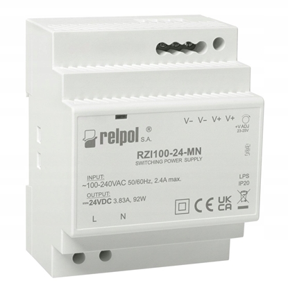 Picture of Zasilacz impulsowy z przekanikiem 90-264VAC 24VDC 3,83A Moc 92W 2617010 RZI100-24-MN