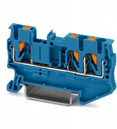 Изображение Zczka szynowa 3-przewodowa 2,5 mm2 niebieska PT 2,5-TWIN BU