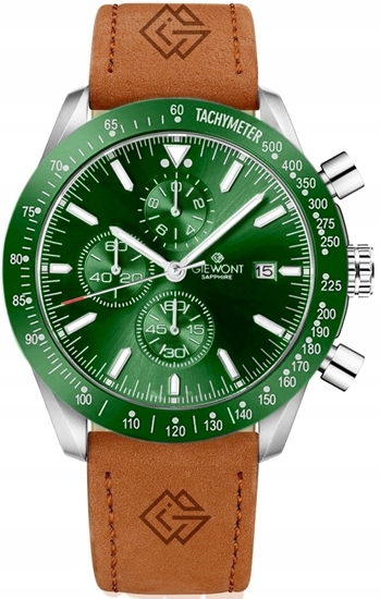 Picture of Zegarek Giewont Zegarek Mski Chronograph Sapphire Brzowo Zielony GW8720-A3