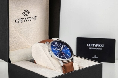Picture of Zegarek Giewont Zegarek Mski Chronograph Sapphire Brzowo-Niebieski GW5630-A6