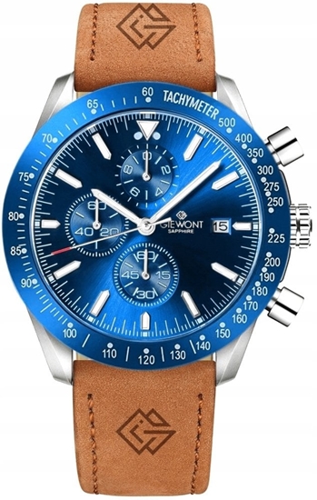 Picture of Zegarek Giewont Zegarek Mski Chronograph Sapphire Brzowo-Niebieski GW8720-A2