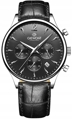 Picture of Zegarek Giewont Zegarek Mski Chronograph Sapphire Czarno Srebrny GW6310-A2