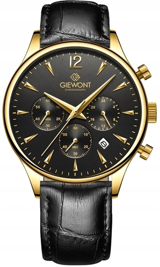 Picture of Zegarek Giewont Zegarek Mski Chronograph Sapphire Czarno Zoty GW6310-A4