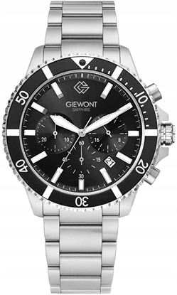 Изображение Zegarek Giewont Zegarek Mski Chronograph Sapphire Srebrny GW3970-B2