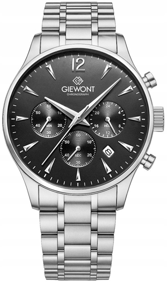Изображение Zegarek Giewont Zegarek Mski Chronograph Sapphire Srebrny GW6310-B2