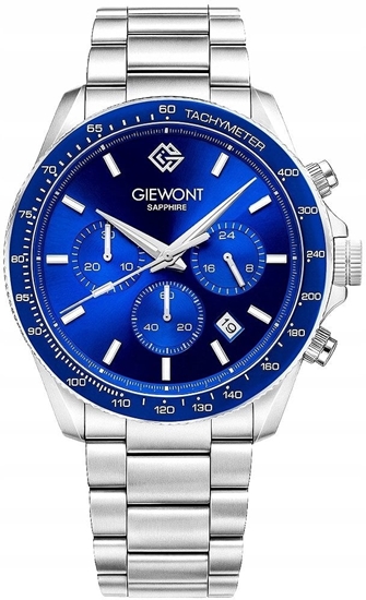 Picture of Zegarek Giewont Zegarek Mski Chronograph Sapphire Srebrno Niebieski GW3520-B3