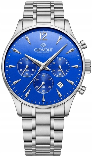 Picture of Zegarek Giewont Zegarek Mski Chronograph Sapphire Srebrno Niebieski GW6310-B3