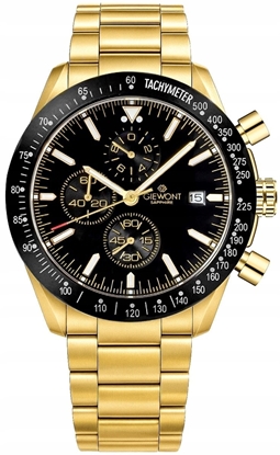 Изображение Zegarek Giewont Zegarek Mski Chronograph Sapphire Zoto Czarny GW8720-B4