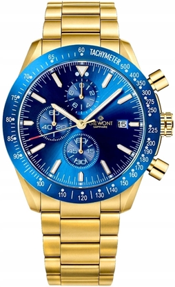 Изображение Zegarek Giewont Zegarek Mski Chronograph Sapphire Zoto Niebieski GW8720-B6