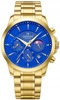 Изображение Giewont Men’s Chronograph Sapphire Watch / gold/blue
