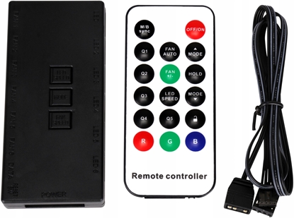 Attēls no Zenpc CTRL1 Hub PWM i kontroler owietlenia ARGB 3pin 5V z pilotem