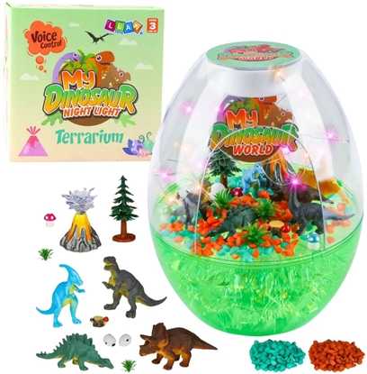 Изображение Zestaw Kreatywny Terrarium z Dinozaurami Lampka Nocna Sterowanie Gosem DIY LEAN Toys