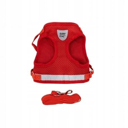 Picture of Zestaw, szelki+smycz, dla psa, czerwony, poliester, rozmiar XL, elementy odblaskowe