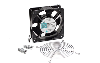 Picture of Zestaw: wentylator DN-FAN120S, osona metalowa DN-FAN120/GR, wkrt DN-FAN-M4.8 - 8 szt DN-FAN120S-KIT