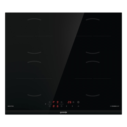 Attēls no Gorenje Hob | GI6401BCE | Induction | Number of burners/cooking zones 4 | Touch control | Timer | Black