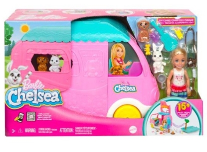 Picture of Lalka Barbie Mattel  Kamper Chelsea Zestaw 2w1 (HNH90)