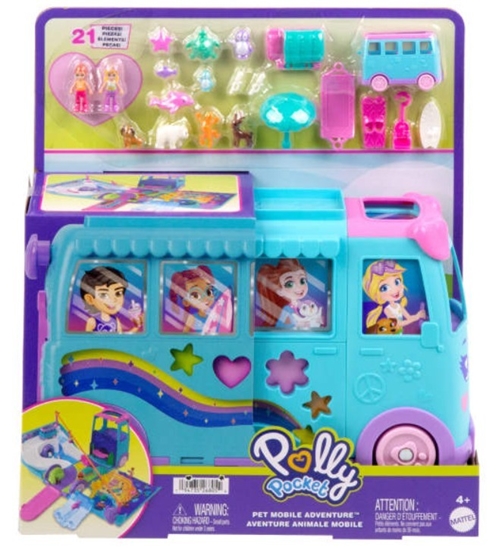 Picture of Mattel Polly Pocket Podróny van Kamper z transformacj + akcesoria (JCC22)