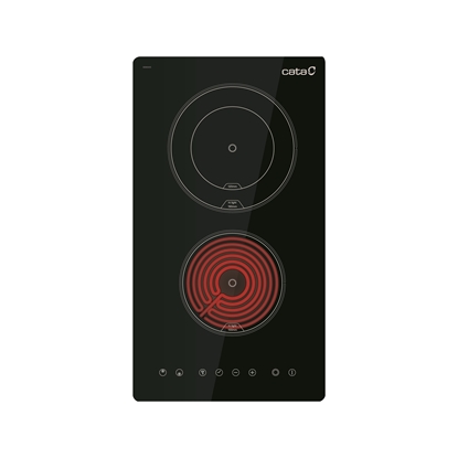 Picture of CATA Hob | TD 3002 BK | Vitroceramic | Number of burners/cooking zones 2 | Touch | Timer | Black