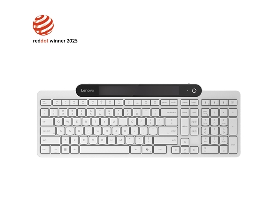 Picture of Lenovo 800 Self-Charging Bluetooth Keyboard-US English | Keyboard | Bluetooth | US English | White