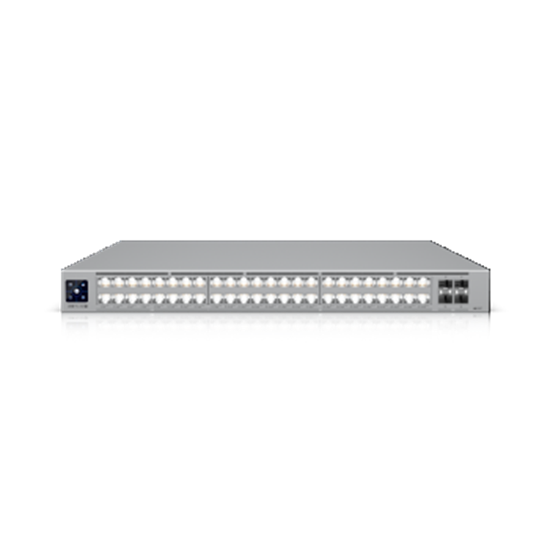 Изображение Switch|UBIQUITI|Ubiquiti UniFi Pro XG 48 PoE|Switch type Managed|Switch layer L3|Rack mounting Yes|Stackable Yes|Form factor 1U|48xRJ-45 ports|RJ-45 Ports Type 10G Ethernet (100/1000/10000)|16x2.5G Ethernet (copper) ports quantity|32x10G Ethernet (copper