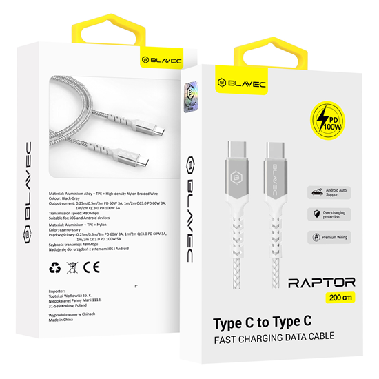 Picture of Blavec Cable Raptor braided - Type C to Type C - P