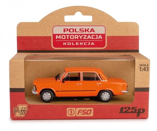 Picture of Daffi Pojazd PRL Fiat 125p pomaraczowy