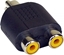 Attēls no Adapter AV InLine RCA (Cinch) - RCA (Cinch) x2 czarny (99310)