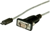 Picture of Adaptera kabelis USB Type C uz Serial, melns, 1.8 m, Roline
