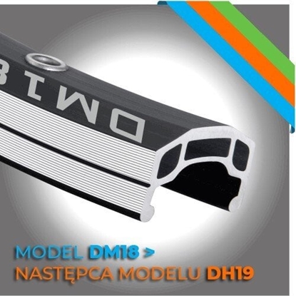 Picture of Alexrims Obrcz mtb/trekking DM18, V-brake, Stoek 16mm, 29" 622x18, 32 Otwory, Czarny, Waga 600g