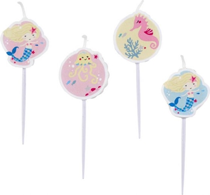 Attēls no AMSCAN wieczki mini figurki Be a Mermaid 4szt.